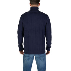 In My Hood Blue Polyester Turtleneck
