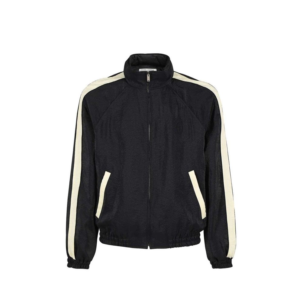 Saint Laurent Zwarte Polyamide Bomber