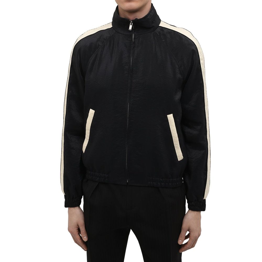 Saint Laurent Zwarte Polyamide Bomber