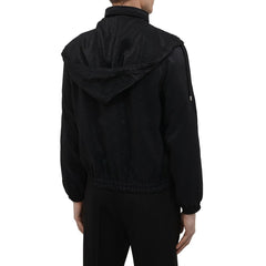 Saint Laurent Zwarte Polyamide Bomber