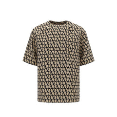 Valentino Bruin Zijden T-shirt