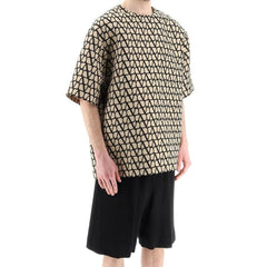 Valentino Bruin Zijden T-shirt