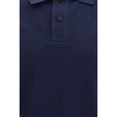 Moose Knuckles Blue Cotton Polo Shirt