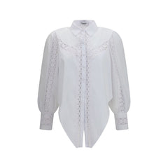 Charo Ruiz White Cotton Blouse