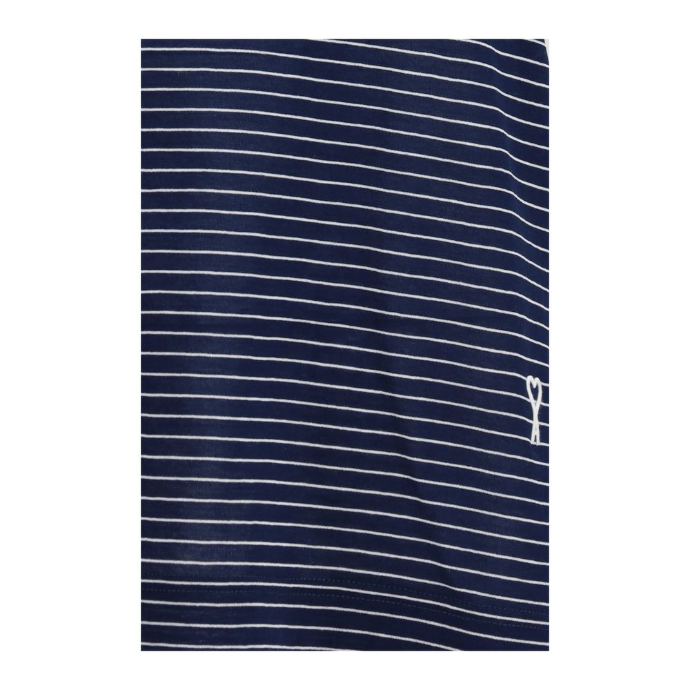 Ami Paris Blauwe Katoenen Tanktops
