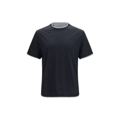 Brunello Cucinelli Zwart Zijden T-shirt
