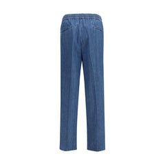 Brunello Cucinelli Blauwe Casual Katoenen Broek