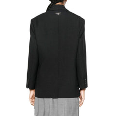 Prada Zwarte Blazer van Scheerwol