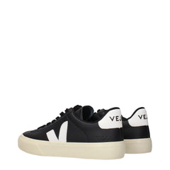 Veja Zwarte Leren Lage Sneakers