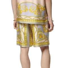 Versace Grijze Zijden Bermudashorts