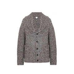 Bottega Veneta Grijze Alpaca Leren Vest