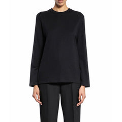 Jil Sander Zwart Katoenen T-shirt met Lange Mouwen