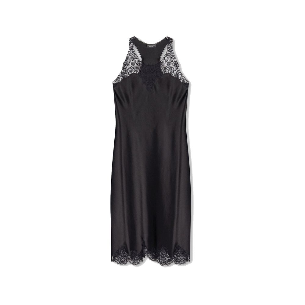 Balenciaga Zwarte Acetaat Casual Jurk