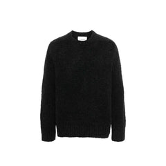 Jil Sander Black Alpaca Leather Sweater