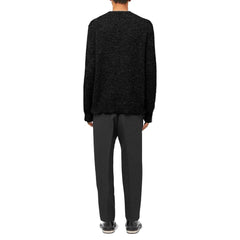 Jil Sander Black Alpaca Leather Sweater