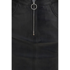 Fiorucci Black Lamb Leather Mini Skirt