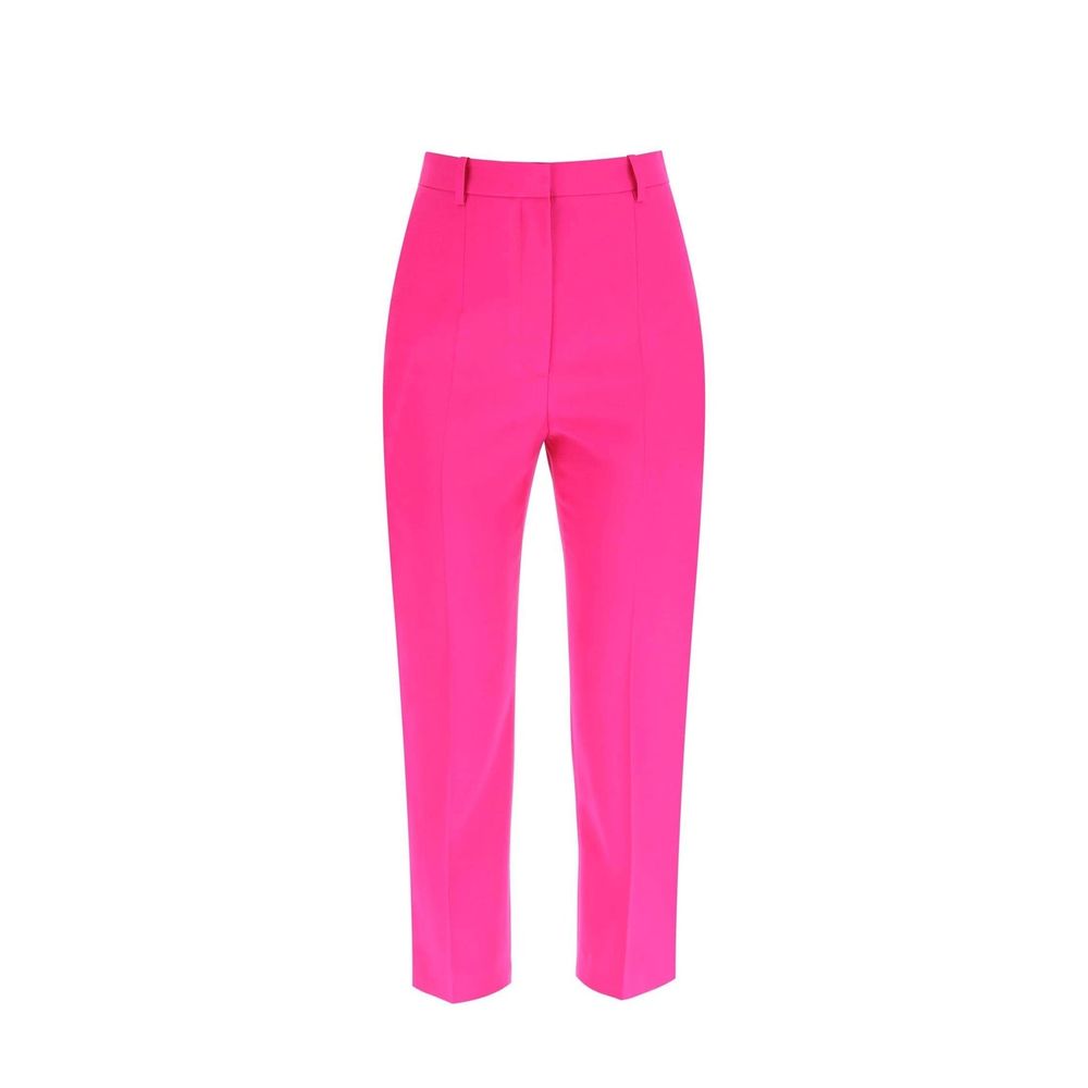 Alexander McQueen Meerkleurige Wollen Cropped Broek
