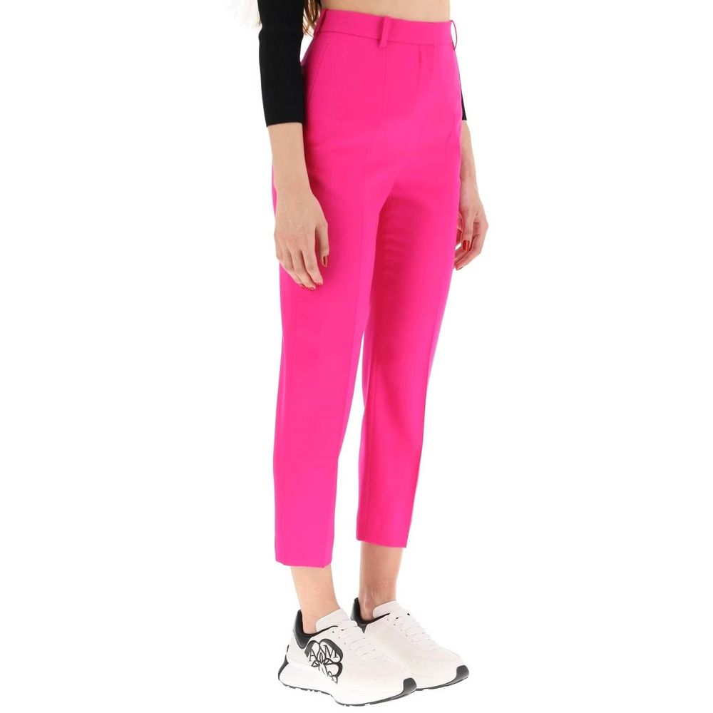 Alexander McQueen Meerkleurige Wollen Cropped Broek