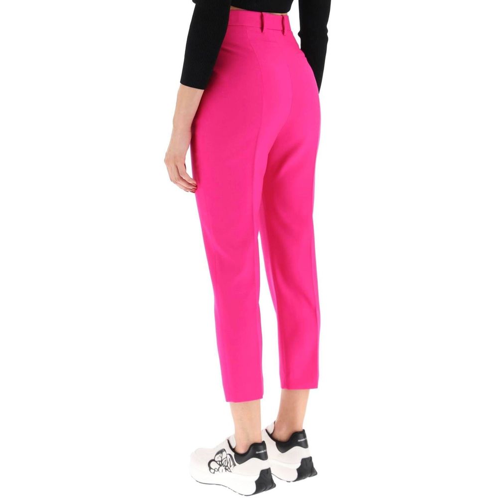 Alexander McQueen Meerkleurige Wollen Cropped Broek