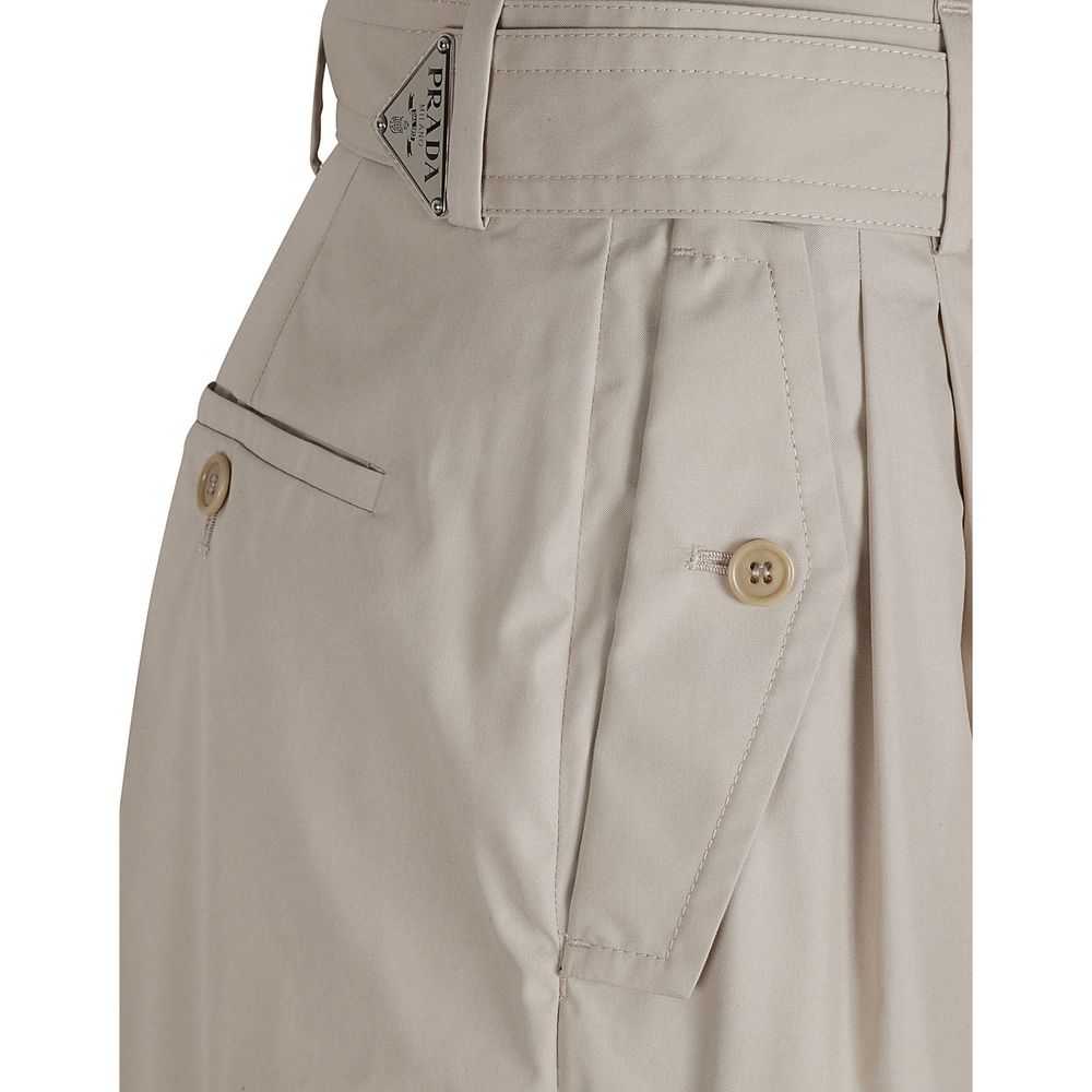 Prada Beige Katoenen Cargobroek