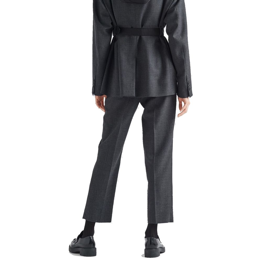 Prada Gray Virgin Wool Pants