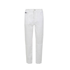 Dolce & Gabbana White Cotton Straight-Leg Jeans