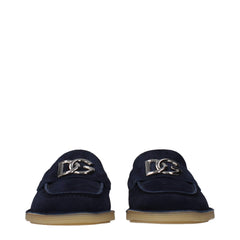 Dolce & Gabbana Blauwe Leren Instaploafers