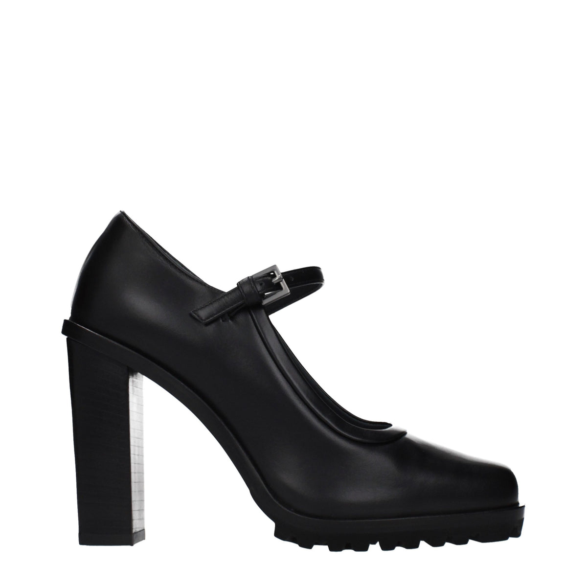 Max Mara Zwarte Leren Pumps met Hoge Hak