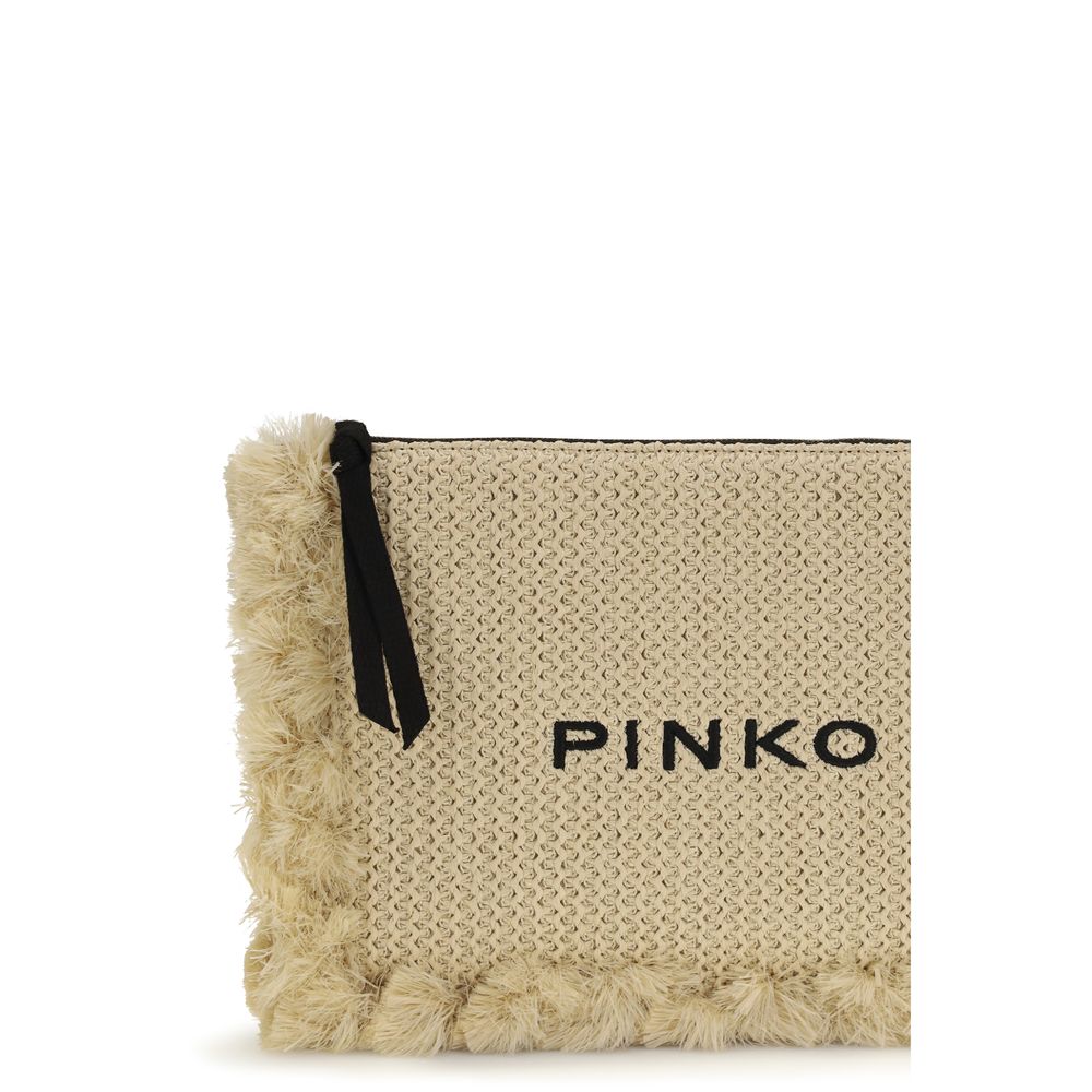 PINKO Beige Polypropyleen Clutch Tas