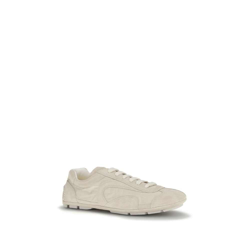 Prada Beige Kalfslederen Bos Taurus Sneakers