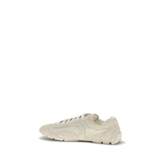 Prada Beige Kalfslederen Bos Taurus Sneakers