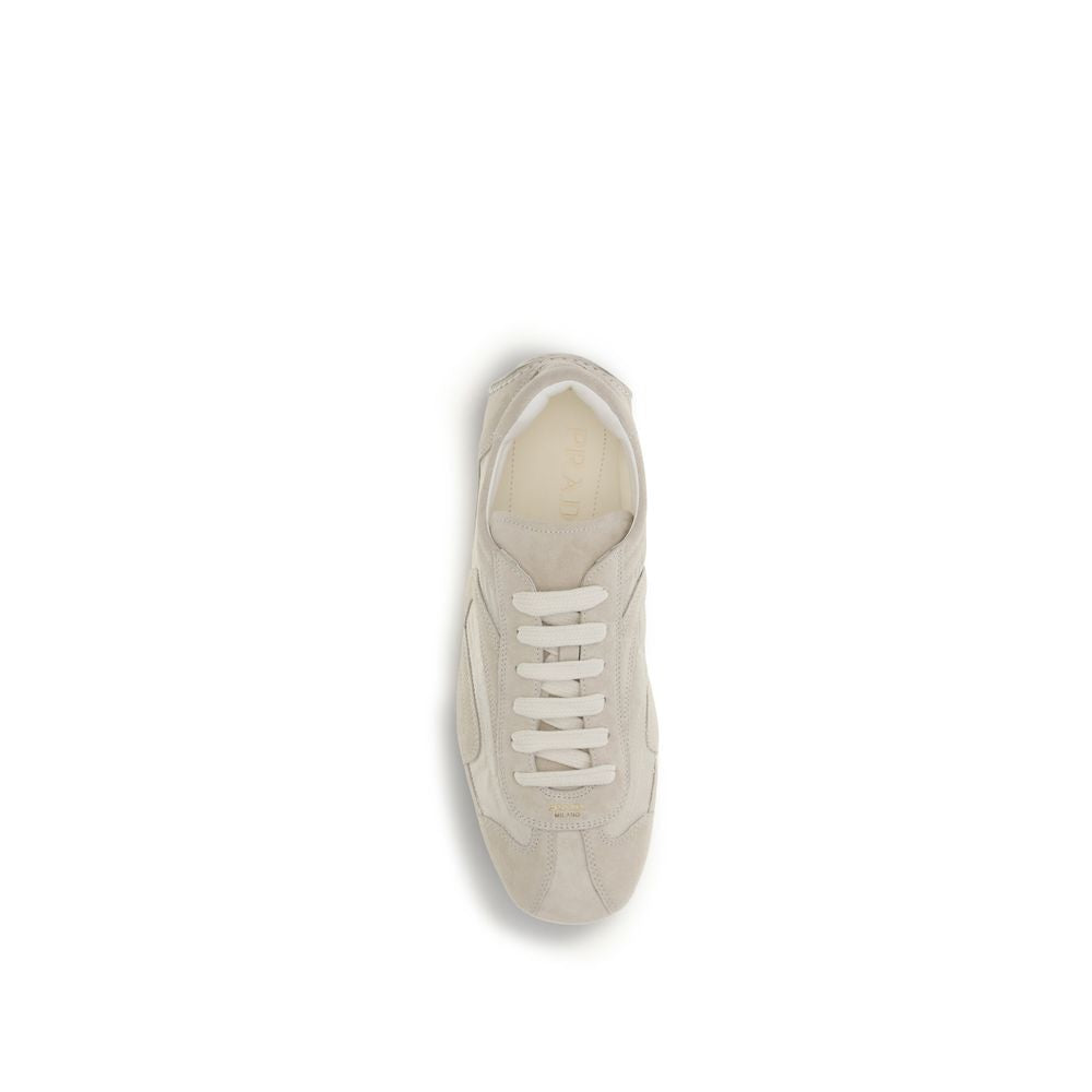 Prada Beige Kalfslederen Bos Taurus Sneakers