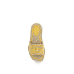 Chloé Beige Lamb Ovis Aries Aries Flat Sandals