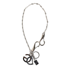 Dolce & Gabbana Zilverkleurige DG Logo Sleutelhanger Tashanger Sleutelhanger