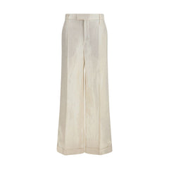 Brunello Cucinelli Beige Zijden Casual Broek