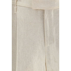 Brunello Cucinelli Beige Zijden Casual Broek