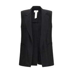Max Mara Black Viscose Sleveless Jacket