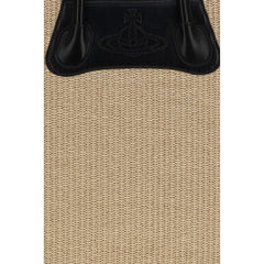 Vivienne Westwood Beige Raffia Schoudertas