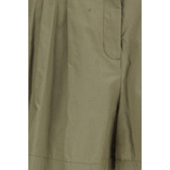 Max Mara Bicolor Cotton Bermuda Shorts