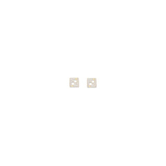 Fendi White Brass Earrings