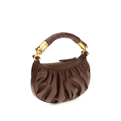 Balmain Brown Calf Leather Bos Taurus Shoulder Bag