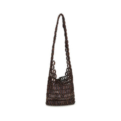 Staud Bruine Houten Schoudertas