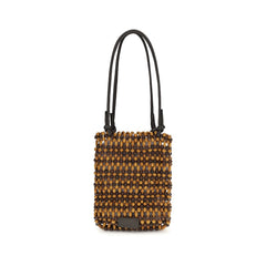 Staud Brown Wood Shoulder Bag