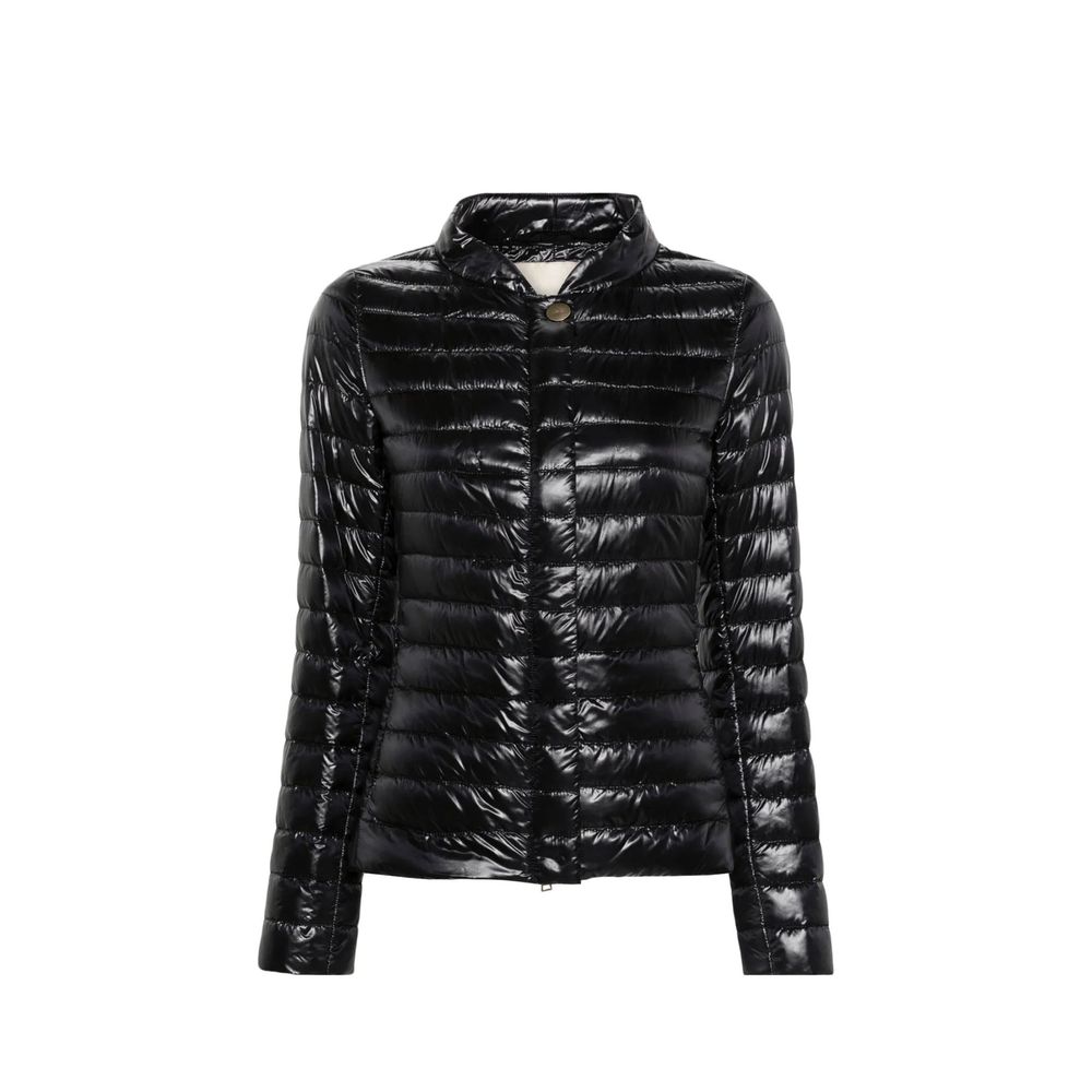 Herno Zwart Polyamide Volledige Lengte Jas