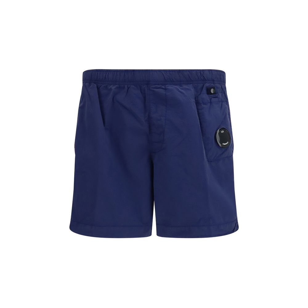 C.P. Company Blauwe Nylon Shorts