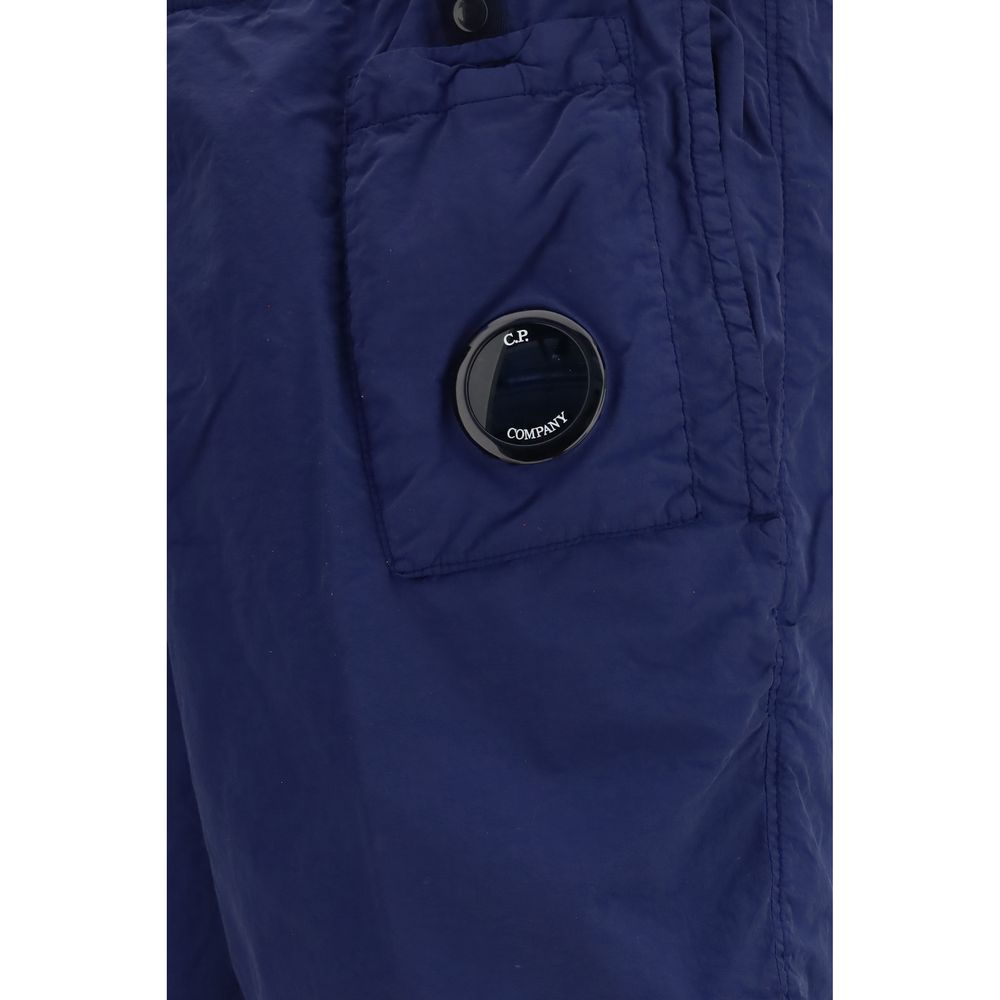 C.P. Company Blauwe Nylon Shorts