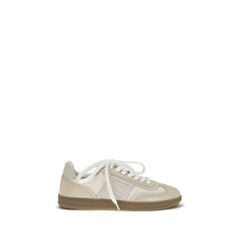 Balmain Beige Suède Leren Atletische Sneakers