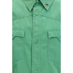 Versace Bicolor Cotton Shortsleeve Shirt