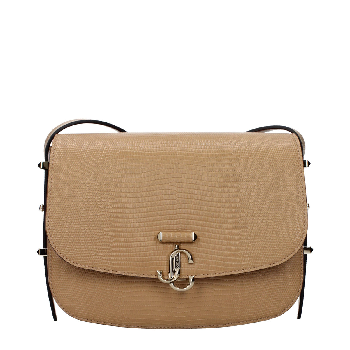 Jimmy Choo Bruine Leren Crossbody Tas