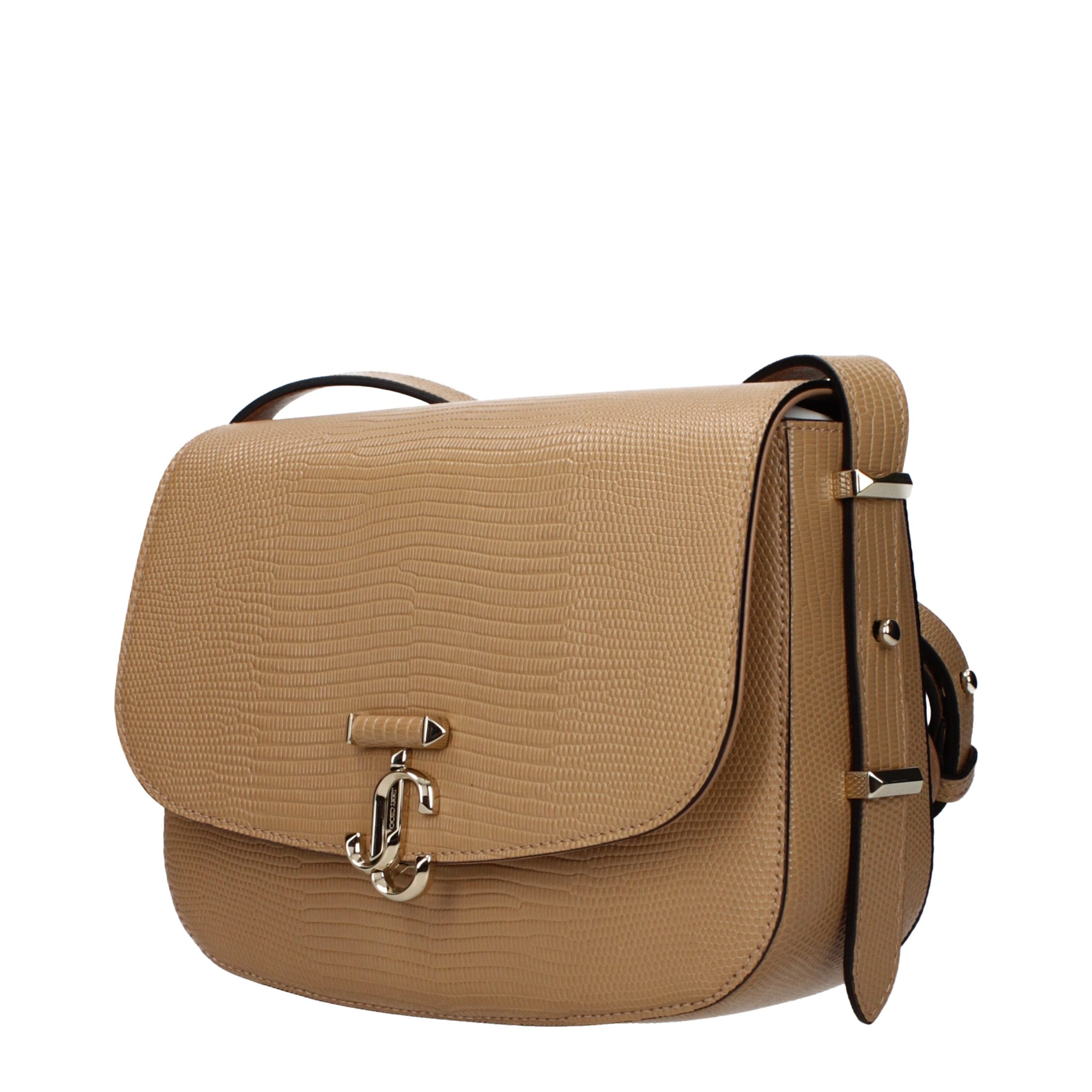 Jimmy Choo Bruine Leren Crossbody Tas